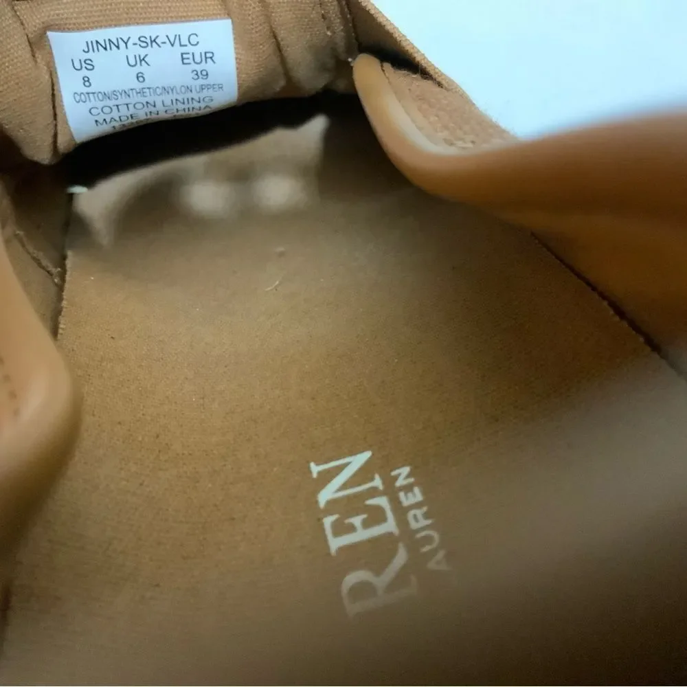 Lauren by Ralph Lauren Jinny Womens Woven Slip-On Sneaker. Tan Cushionin 8 B